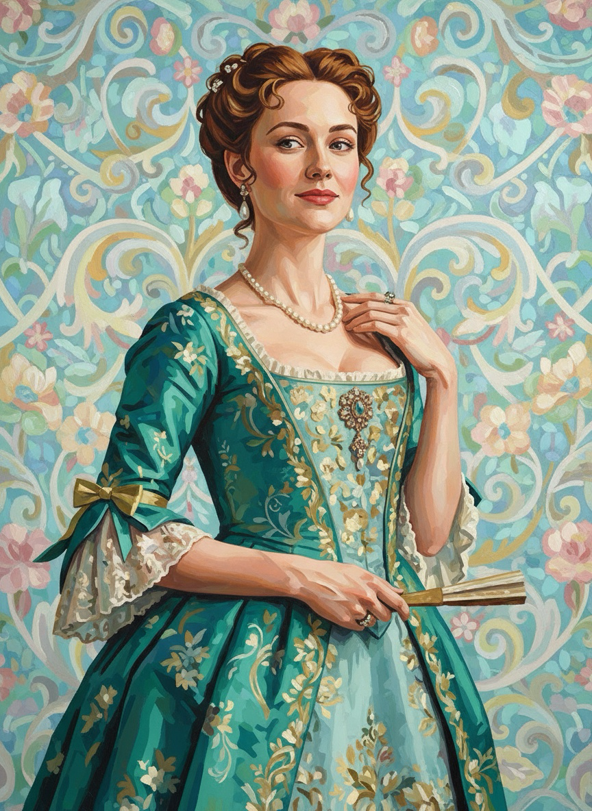 Floral Fan Lady (120 Colors)