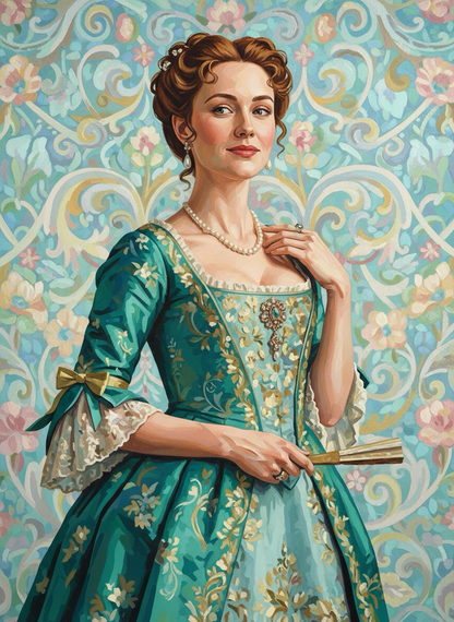 Floral Fan Lady (80 Colors)