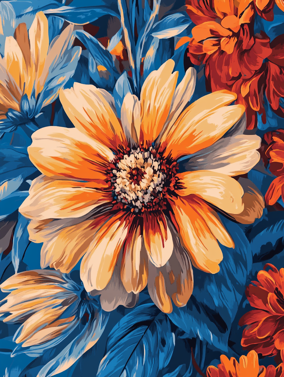 Daisy Blue Leaves