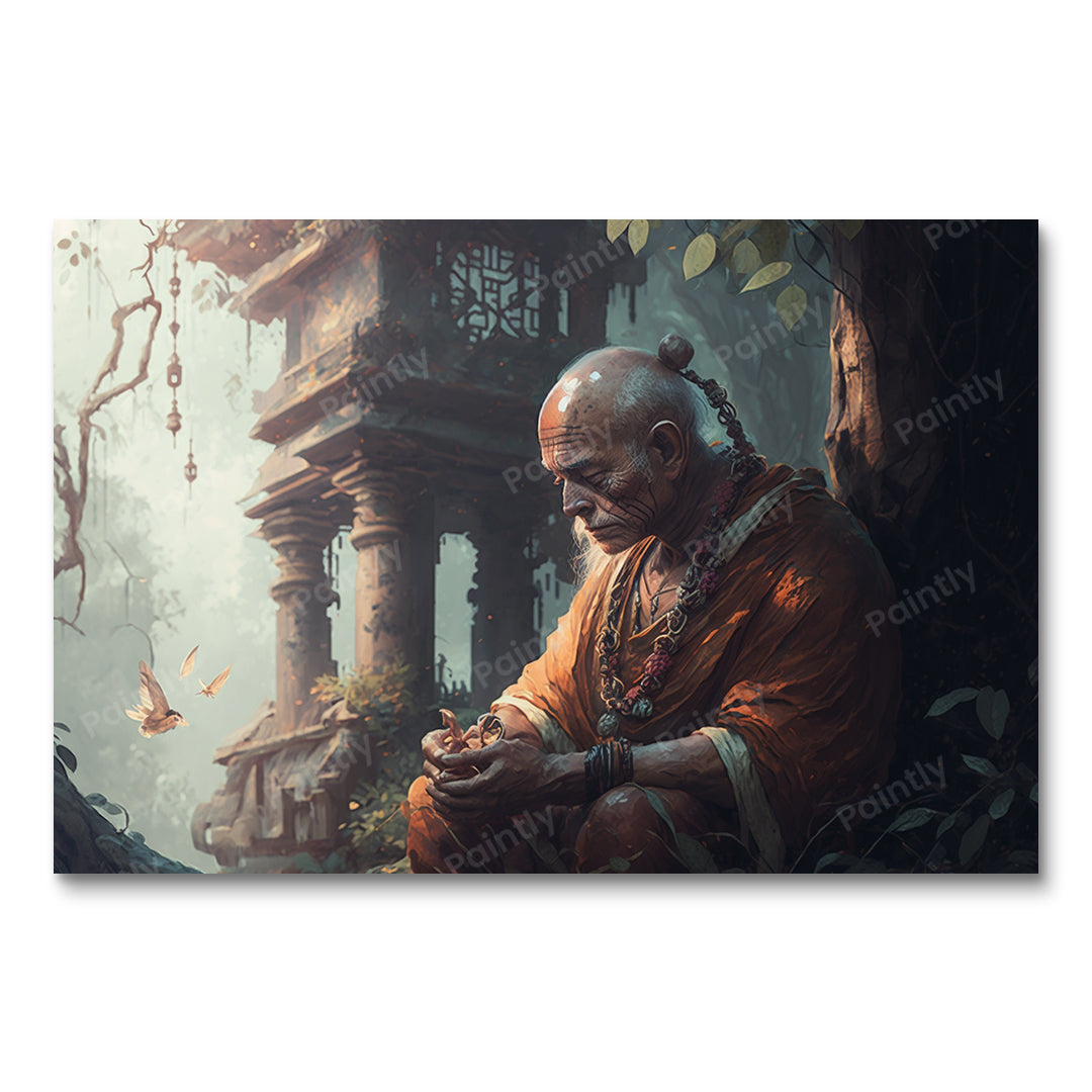 Hindu Priest in Deep Meditation II