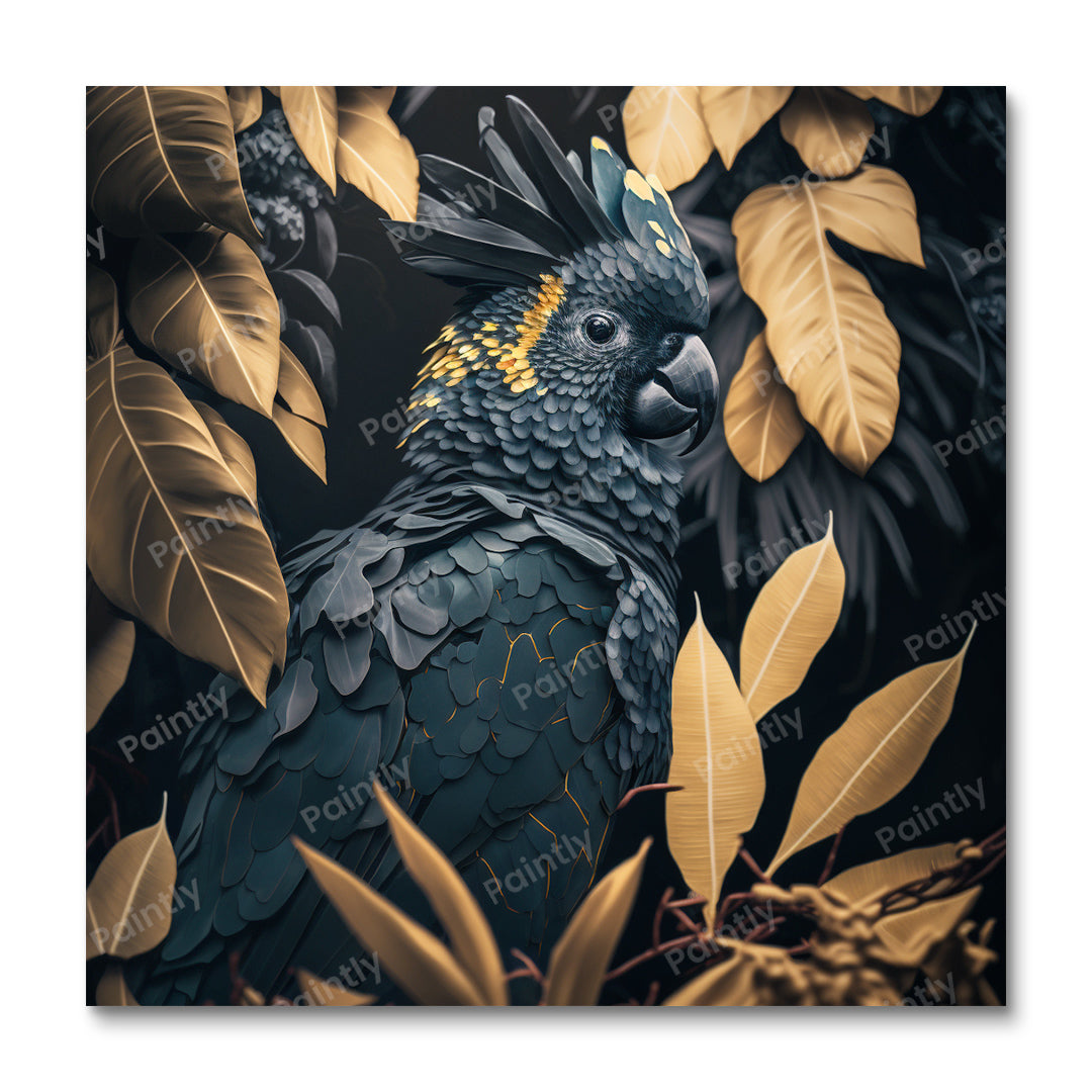 Matte Black Cockatoo I