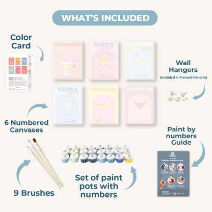 6 Mini Paintings - Citrus Blossom Set
