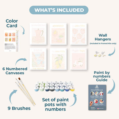 6 Mini Paintings - Italian Vibes Set