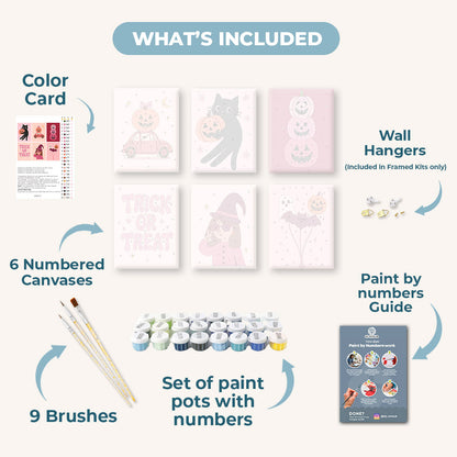 6 Mini Paintings - Trick Or Treat Set