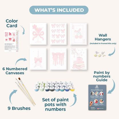 6 Mini Paintings - Pink Vibes Set