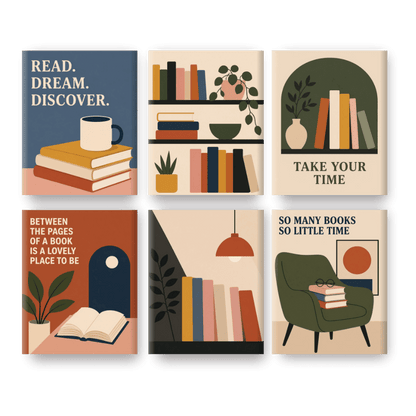 6 Mini Paintings - Books Set