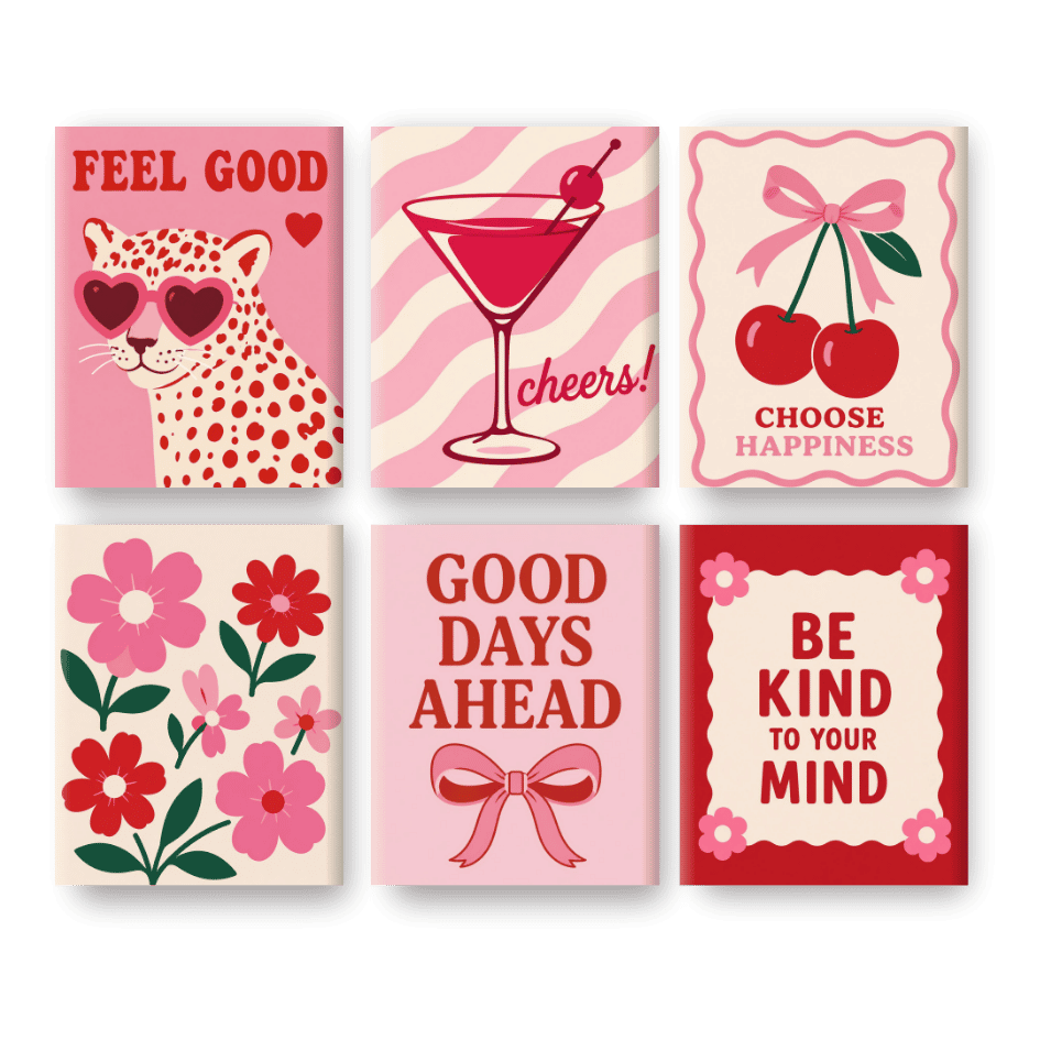 6 Mini Paintings - Feel Good Set