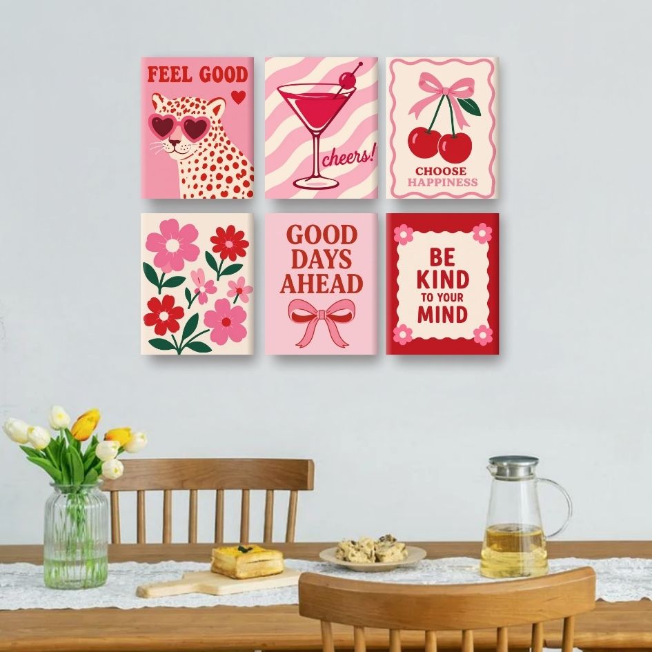 6 Mini Paintings - Feel Good Set