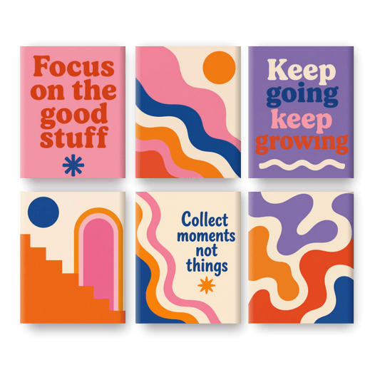 6 Mini Paintings - Groovy Good Vibes Set