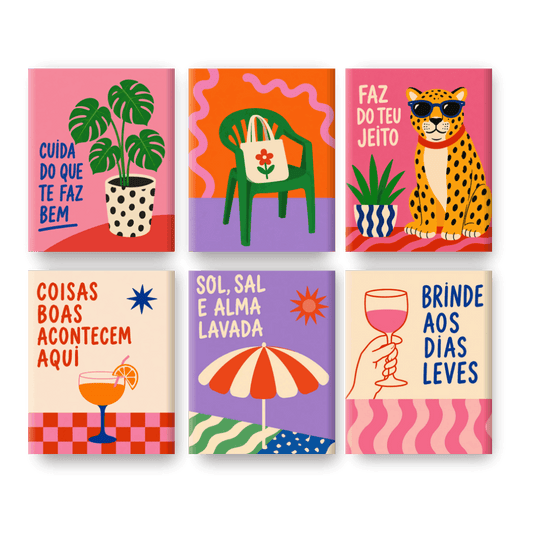 6 Mini Paintings - Sun Salt & Soul Set