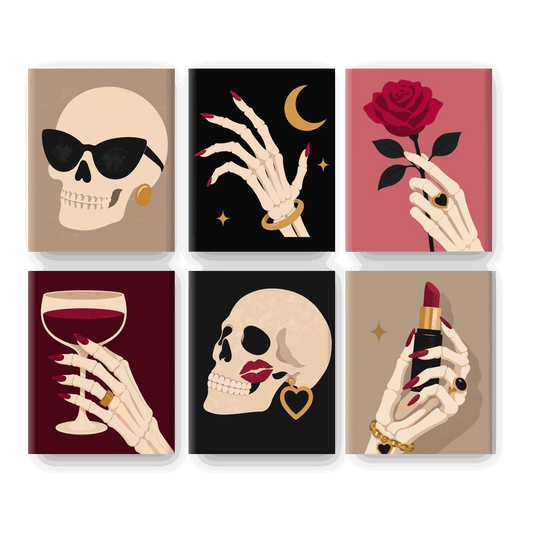 6 Mini Paintings - Gothic Glam Set