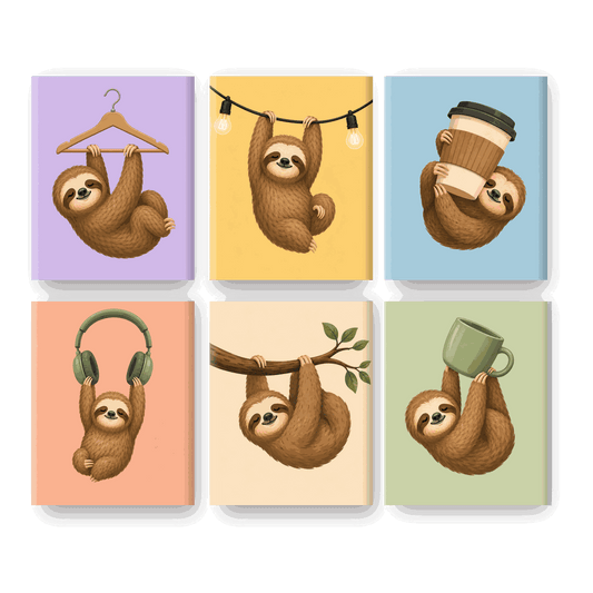 6 Mini Paintings - Hang In There Set
