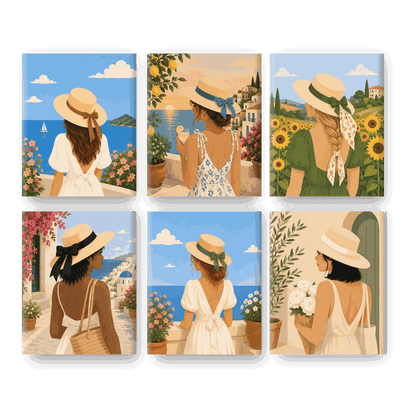 6 Mini Paintings - Coastal Dream Set