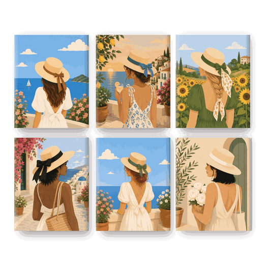 6 Mini Paintings - Coastal Dream Set