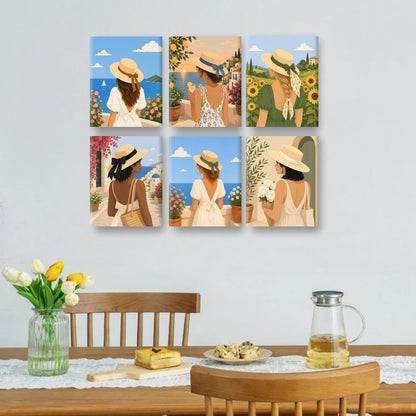 6 Mini Paintings - Coastal Dream Set