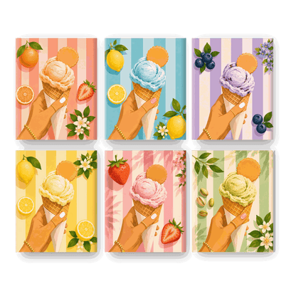 6 Mini Paintings - Gelato Set