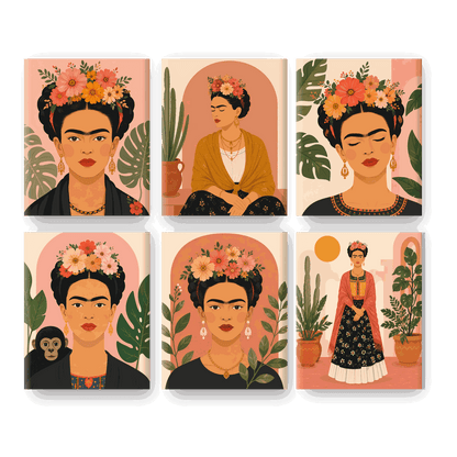6 Mini Paintings - Frida Set