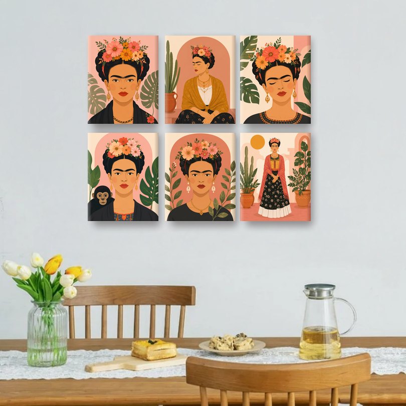 6 Mini Paintings - Frida Set