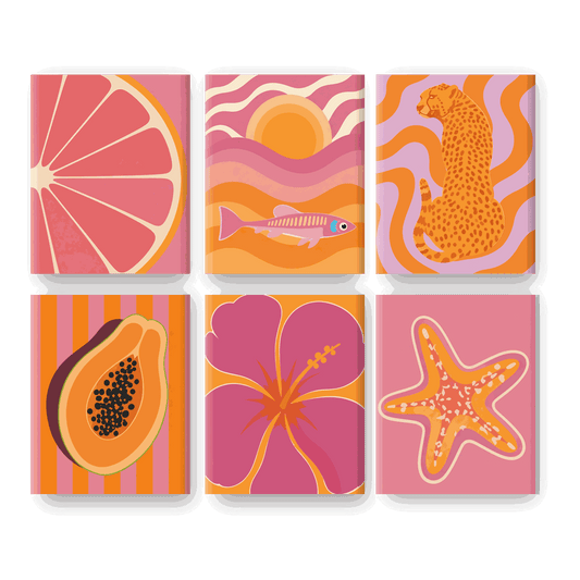 6 Mini Paintings - Hot Tropic Set