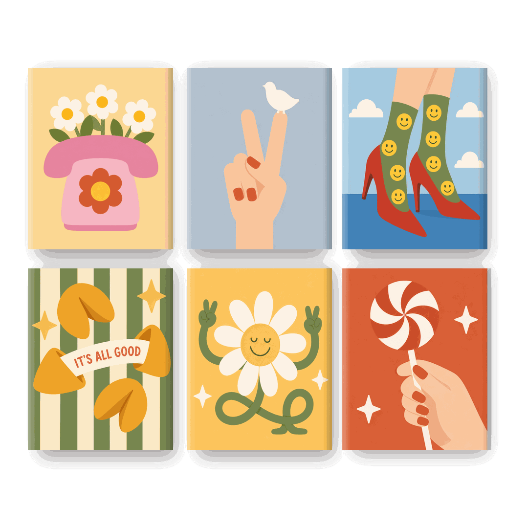 6 Mini Paintings - It's All Good Set
