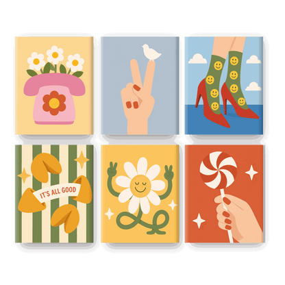 6 Mini Paintings - It's All Good Set