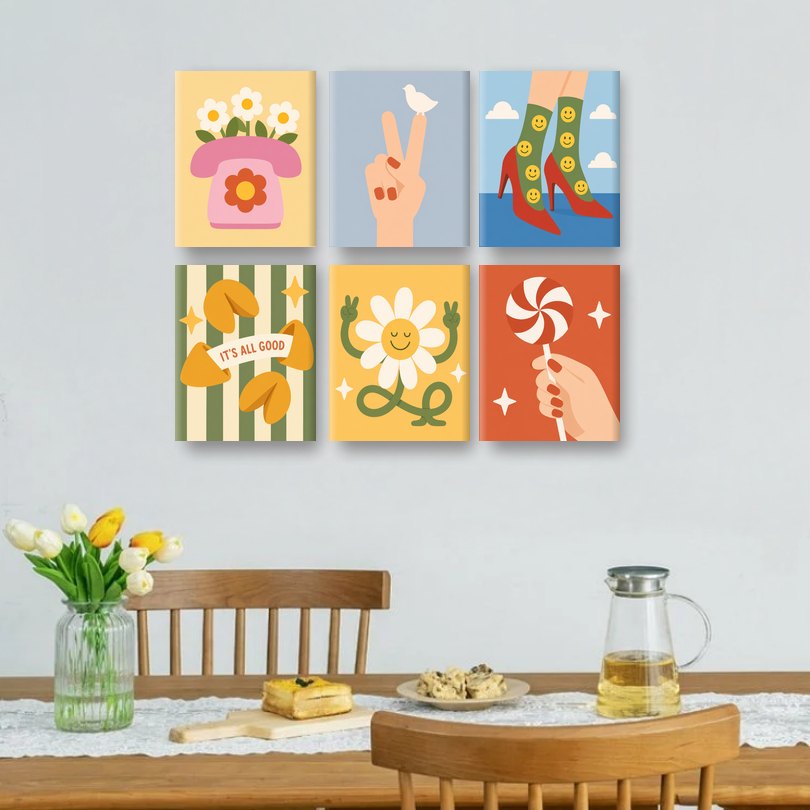 6 Mini Paintings - It's All Good Set