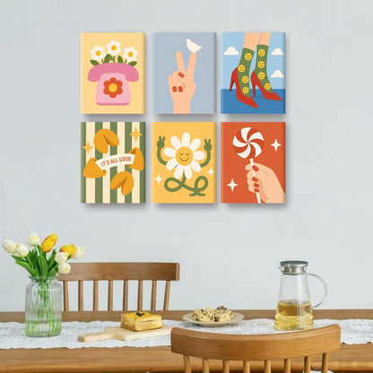 6 Mini Paintings - It's All Good Set