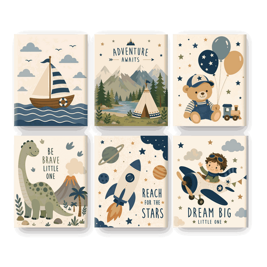 6 Mini Paintings - Little Sailboat Set
