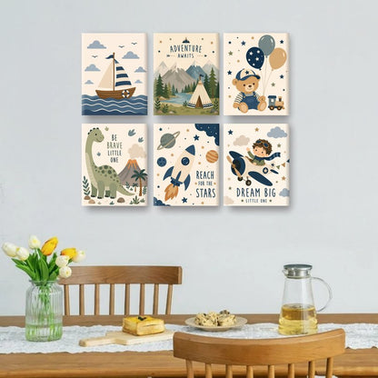 6 Mini Paintings - Little Sailboat Set