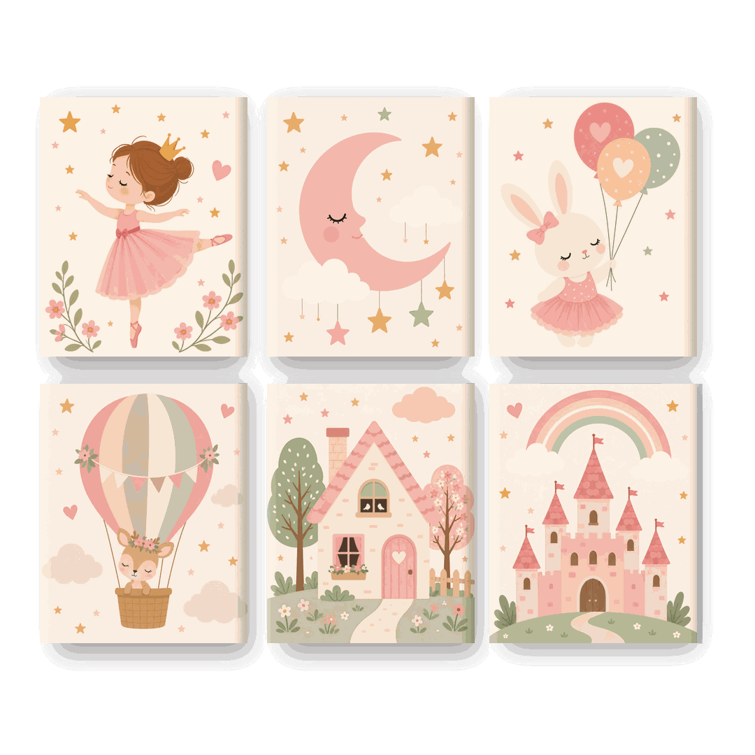 6 Mini Paintings - Little Ballerina Set