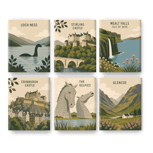 6 Mini Paintings - Loch Ness Set