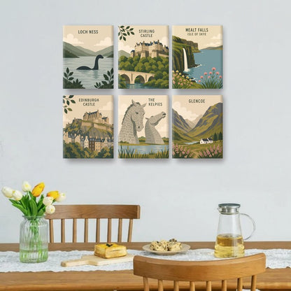 6 Mini Paintings - Loch Ness Set