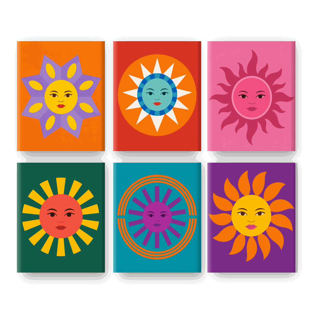 6 Mini Paintings - Sunny Set