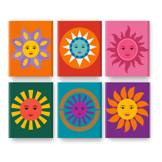 6 Mini Paintings - Sunny Set