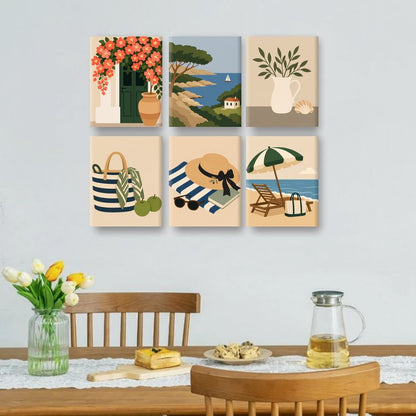 6 Mini Paintings - Beach Read Set