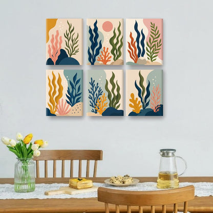 6 Mini Paintings - Ocean Botanicals Set