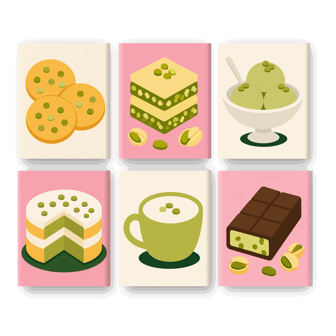 6 Mini Paintings - Pistachio Set