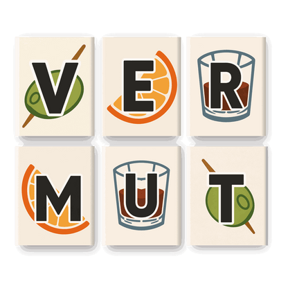 6 Mini Paintings - Vermut Set