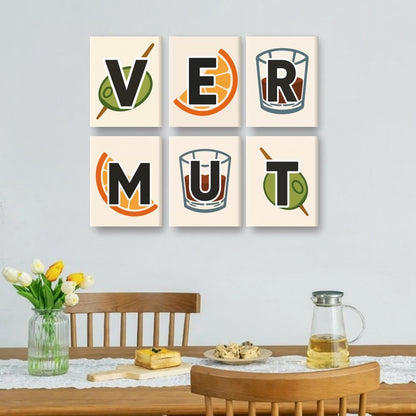 6 Mini Paintings - Vermut Set