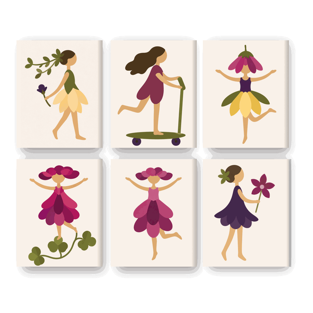 6 Mini Paintings - Nymphs Set