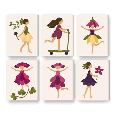 6 Mini Paintings - Nymphs Set