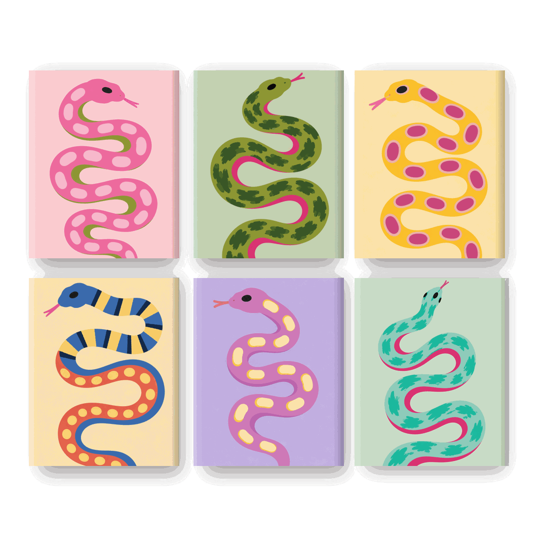 6 Mini Paintings - Serpent Parade Set