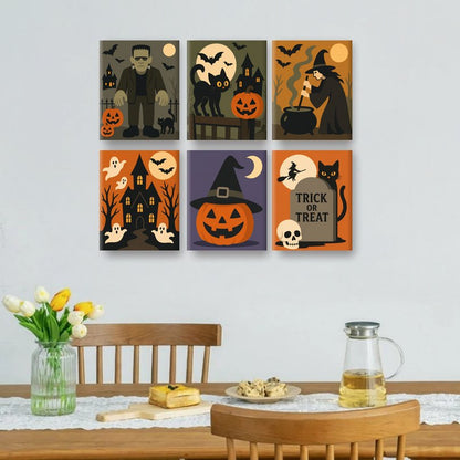 6 Mini Paintings - Halloween Haunts Set
