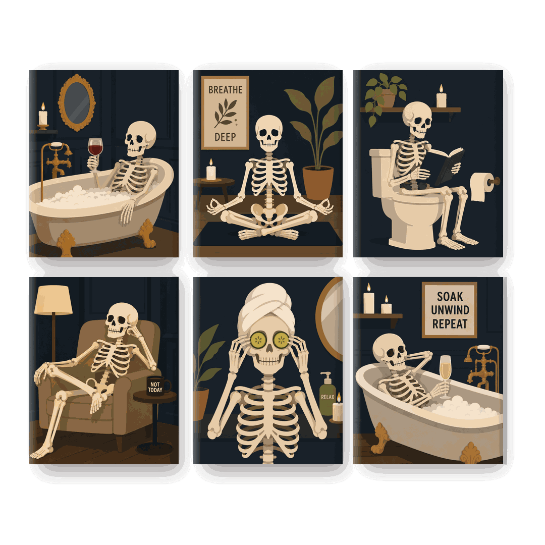 6 Mini Paintings - Soaking My Bones Set