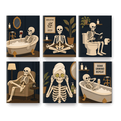 6 Mini Paintings - Soaking My Bones Set