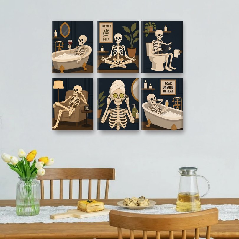 6 Mini Paintings - Soaking My Bones Set