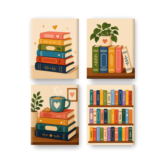 4 Mini Paintings - Colorful Book Set