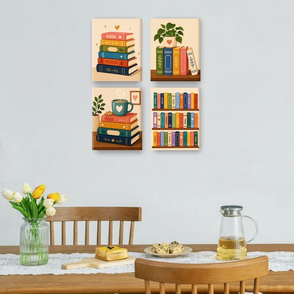 4 Mini Paintings - Colorful Book Set
