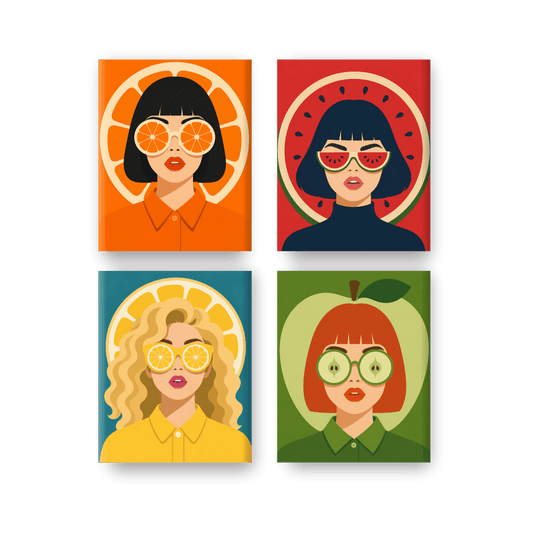 4 Mini Paintings - Tropicana Set