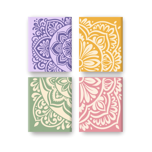 4 Mini Paintings - Mandala Set